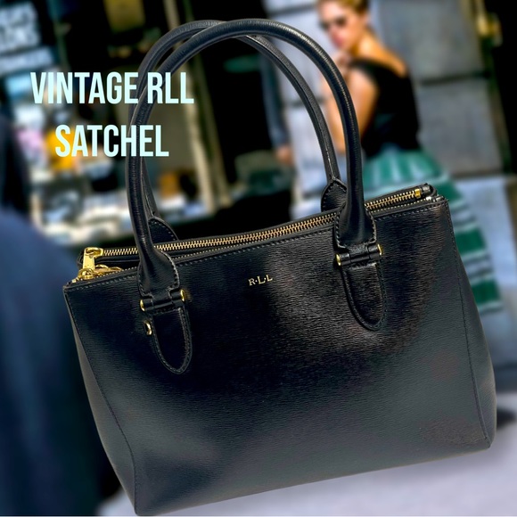 Ralph Lauren Bags Vintage Leather Ralph Lauren Lauren Black Satchel Poshmark